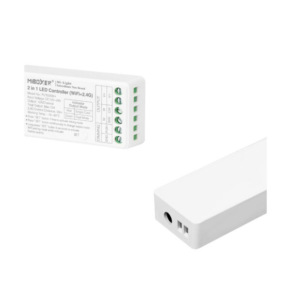 2 in 1 LED Strip Controller (WiFi+2.4G Tuya) 12-24V, 12A (Single colour / Dual white)